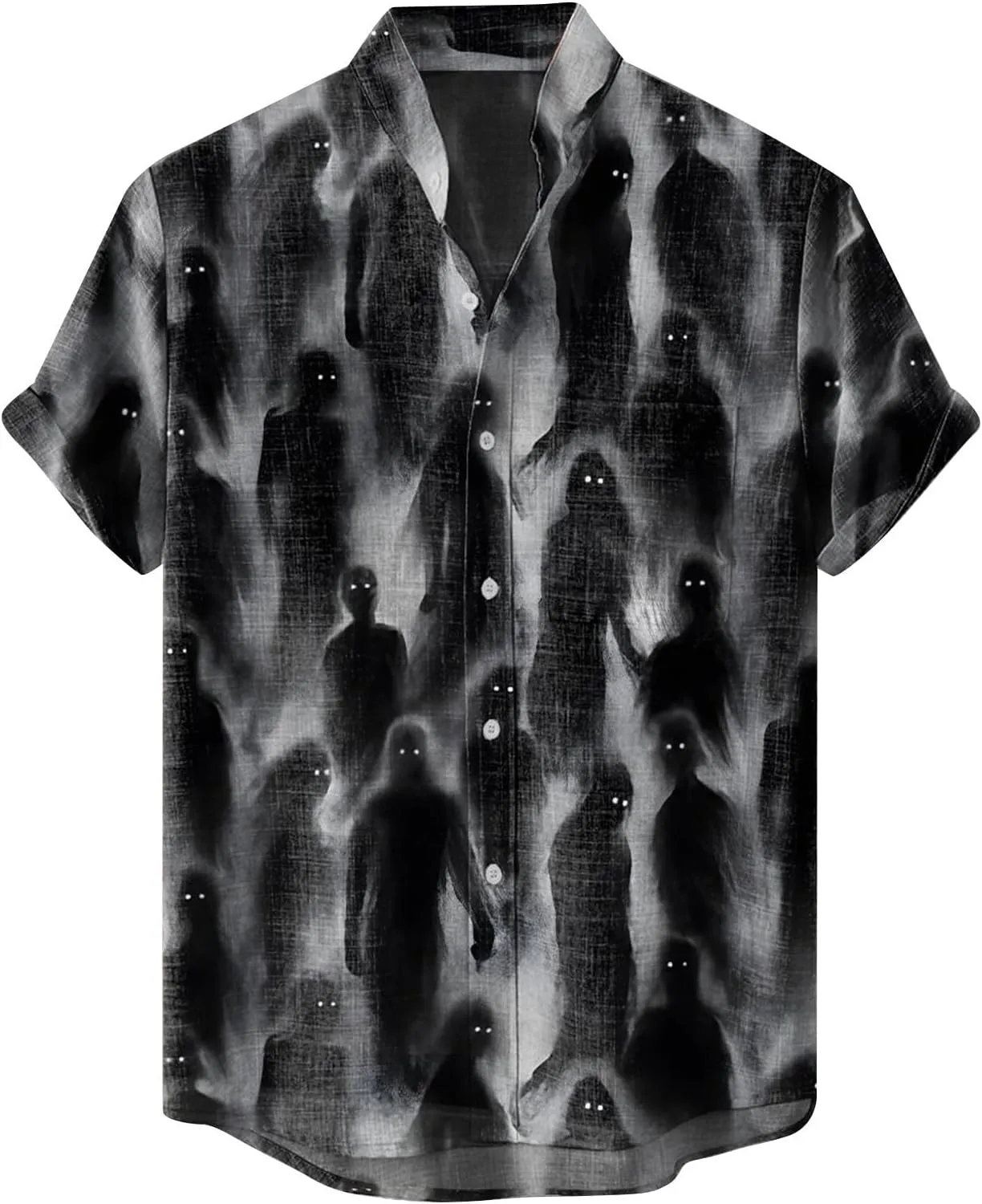 2024 Halloween Bowling Shirts Mens Pumpkins Skull Horror Graphic Funny Holiday Shirts Short Sleeve Aloha Shirts