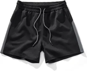 AIMPACT Mens Workout Sweat Shorts 5 Inch Cotton Casual Fitness Mens Athletic Gym Shorts with Pockets