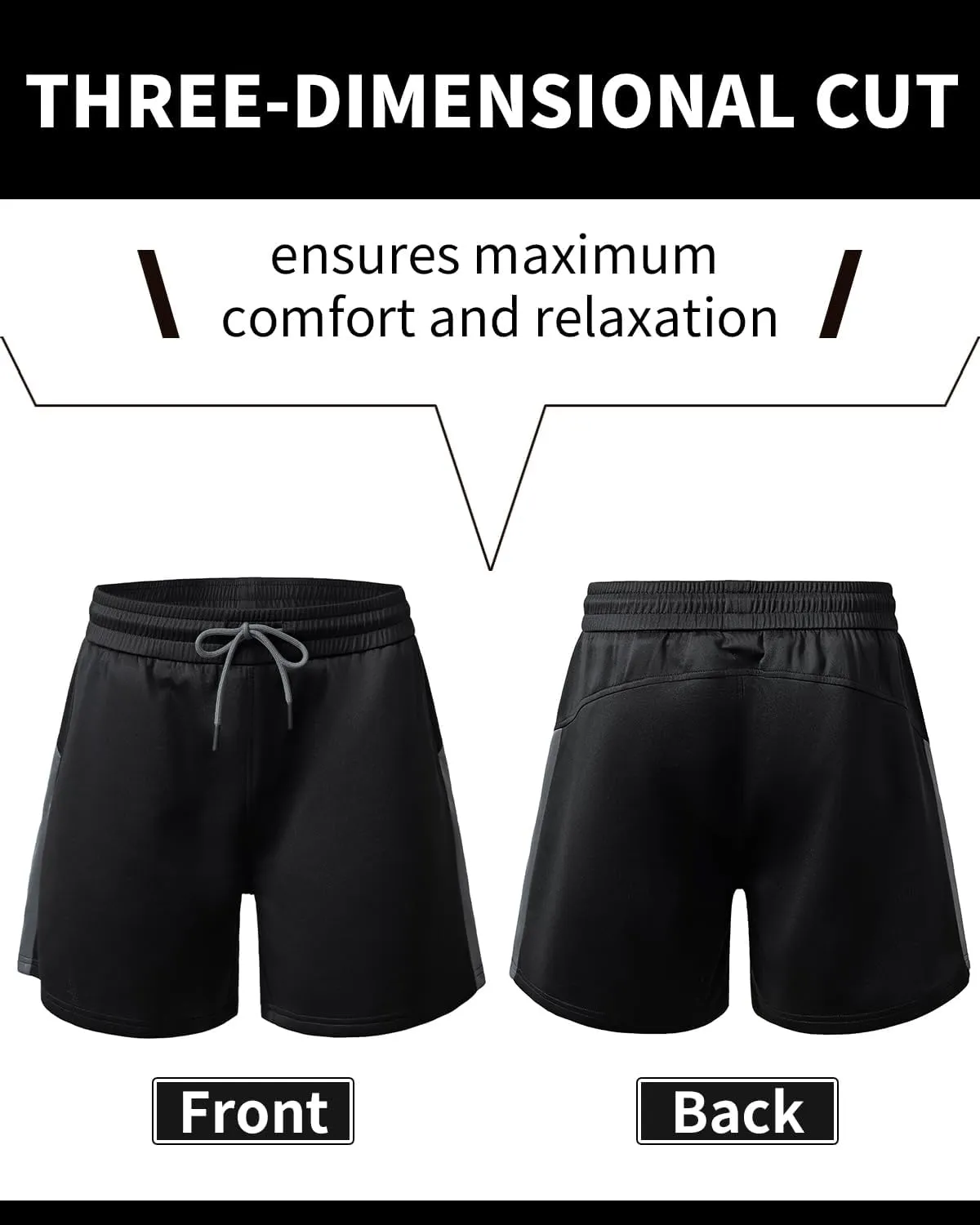 AIMPACT Mens Workout Sweat Shorts 5 Inch Cotton Casual Fitness Mens Athletic Gym Shorts with Pockets