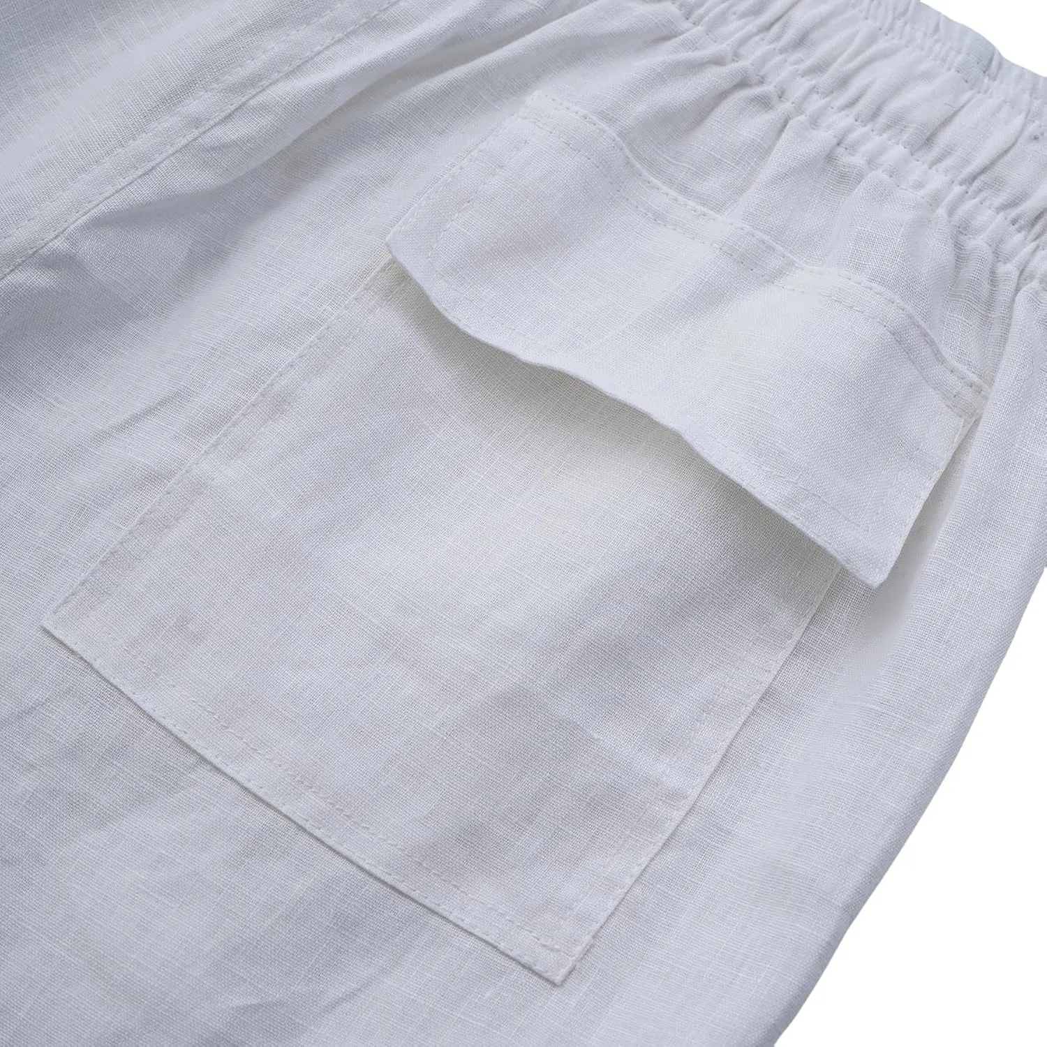 Amazhiyu Men' s 100% Linen Summer Floral Hawaiian Casual Drawstring Beach Shorts