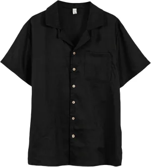 Amazhiyu Men's 100% Linen Floral Hawaiian Tropical Button Down Shirts Short Sleeve Tops