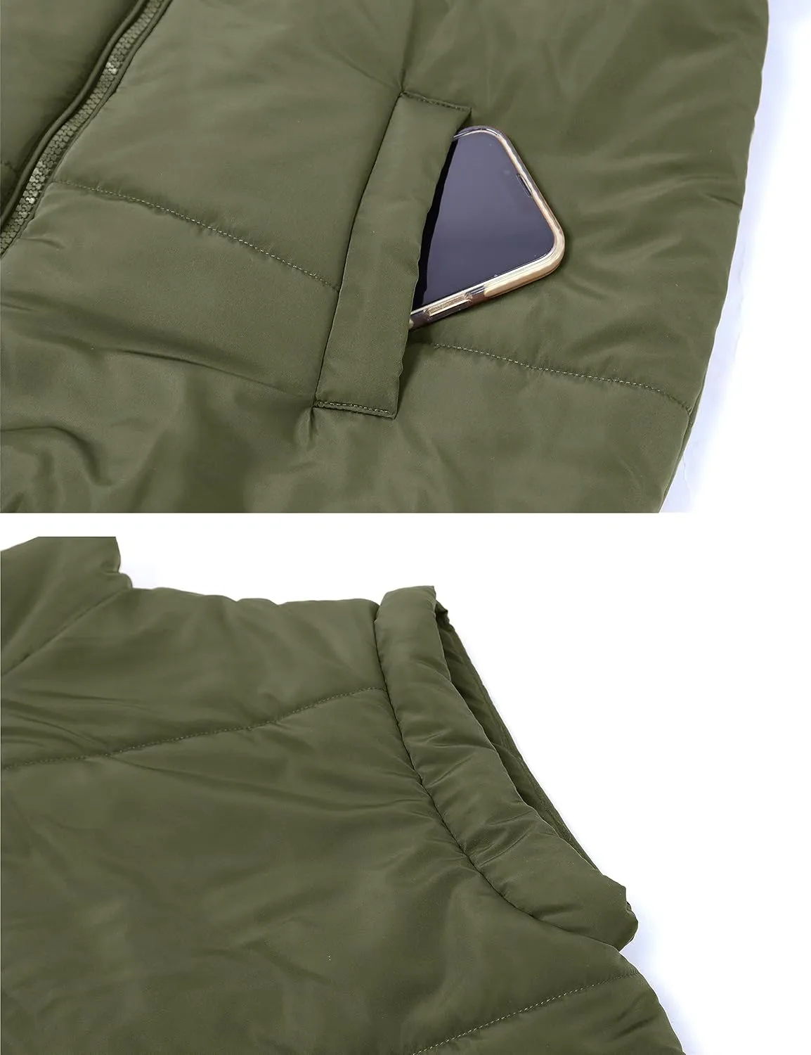 AMEBELLE Women's Oversized Puffer Vest Winter Quilted Lightweight Stand Collar Warm Padded Gilet Sleeveless Puffy Outerwear