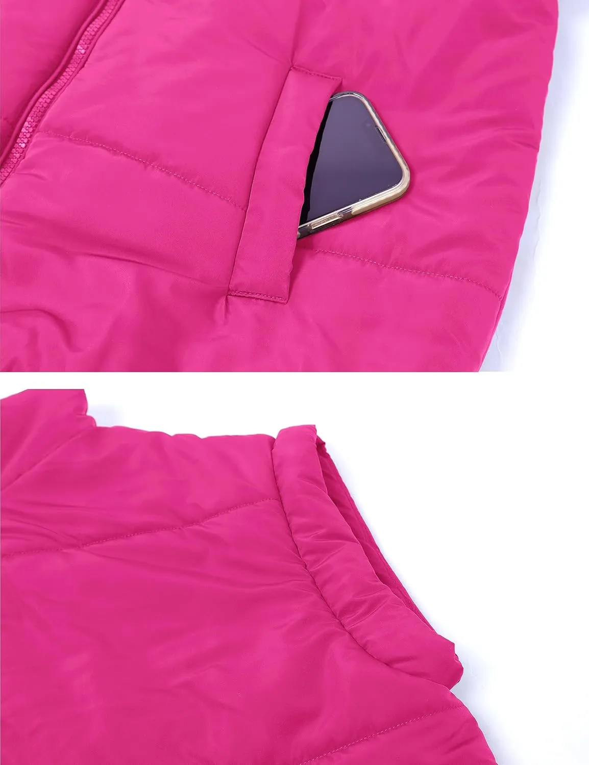 AMEBELLE Women's Oversized Puffer Vest Winter Quilted Lightweight Stand Collar Warm Padded Gilet Sleeveless Puffy Outerwear