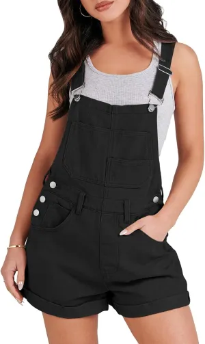 ANRABESS Overalls for Women Denim Shorts Overalls 2025 Summer Casual Loose Fit Adjustable Rompers Jean jumpsuit Bib Shortalls