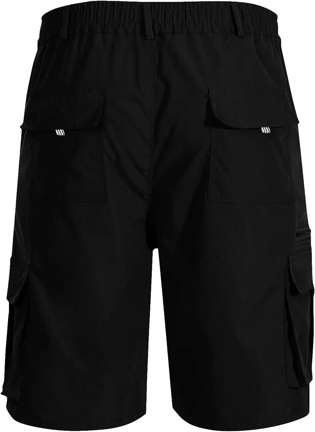 Baggy Cargo Shorts for Men Button Elastic Waist Work Shorts Lightweight Hiking Tactical Shorts Multi Zipper Pockets