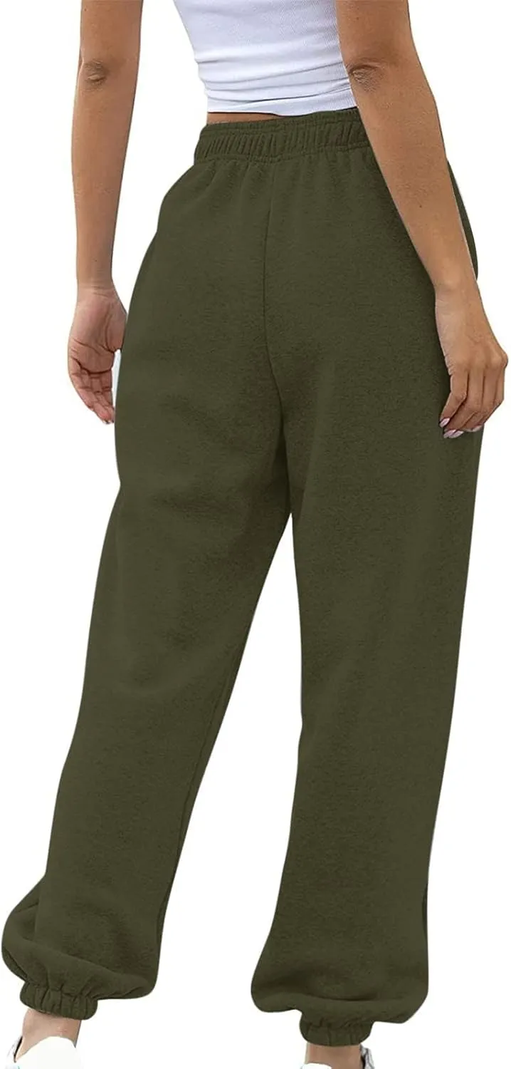 Baggy Sweatpants For Women Womens Sweatpants Baggy High Waisted Fall Pants Cinch Bottom Joggers with Pockets