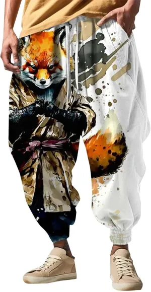 Baggy Wide Leg Pants Print Fashion Street Feel Casual Sweatpants Cargo Hippih Loose Fit Trousers Mens Harem Pants