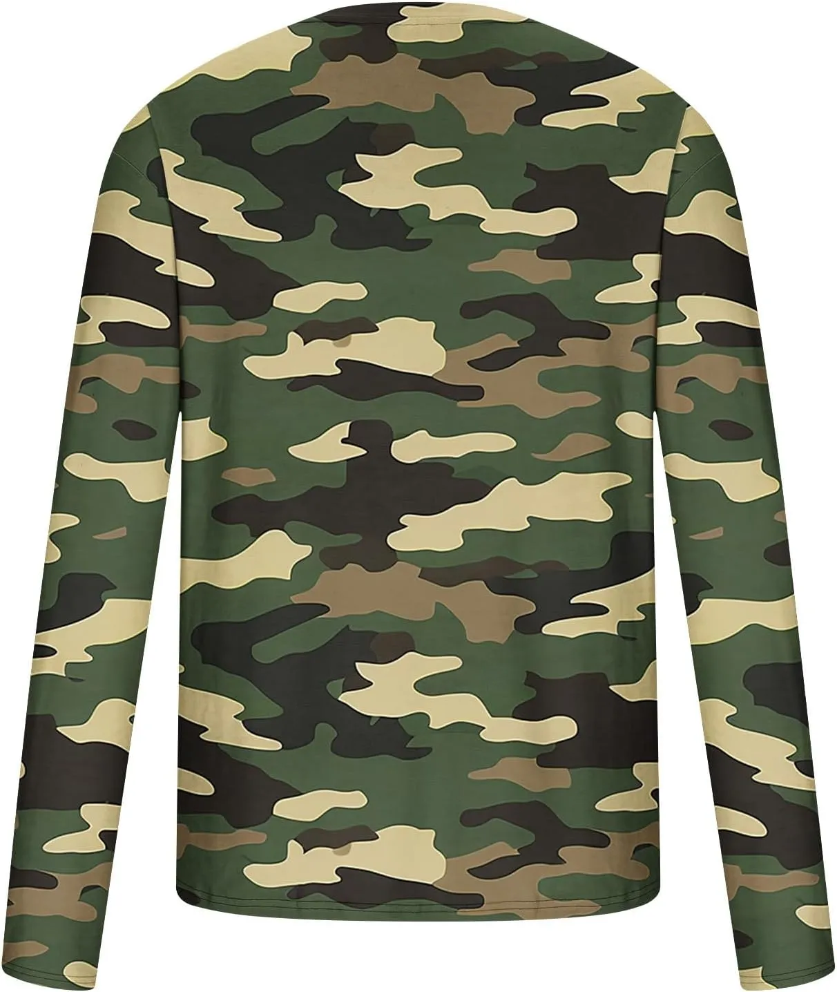 Big and Tall Shirts for Men Long Sleeve Camouflage Print Graphic Pullover Tops Camo Gym Workout Crewneck Sweatshirts