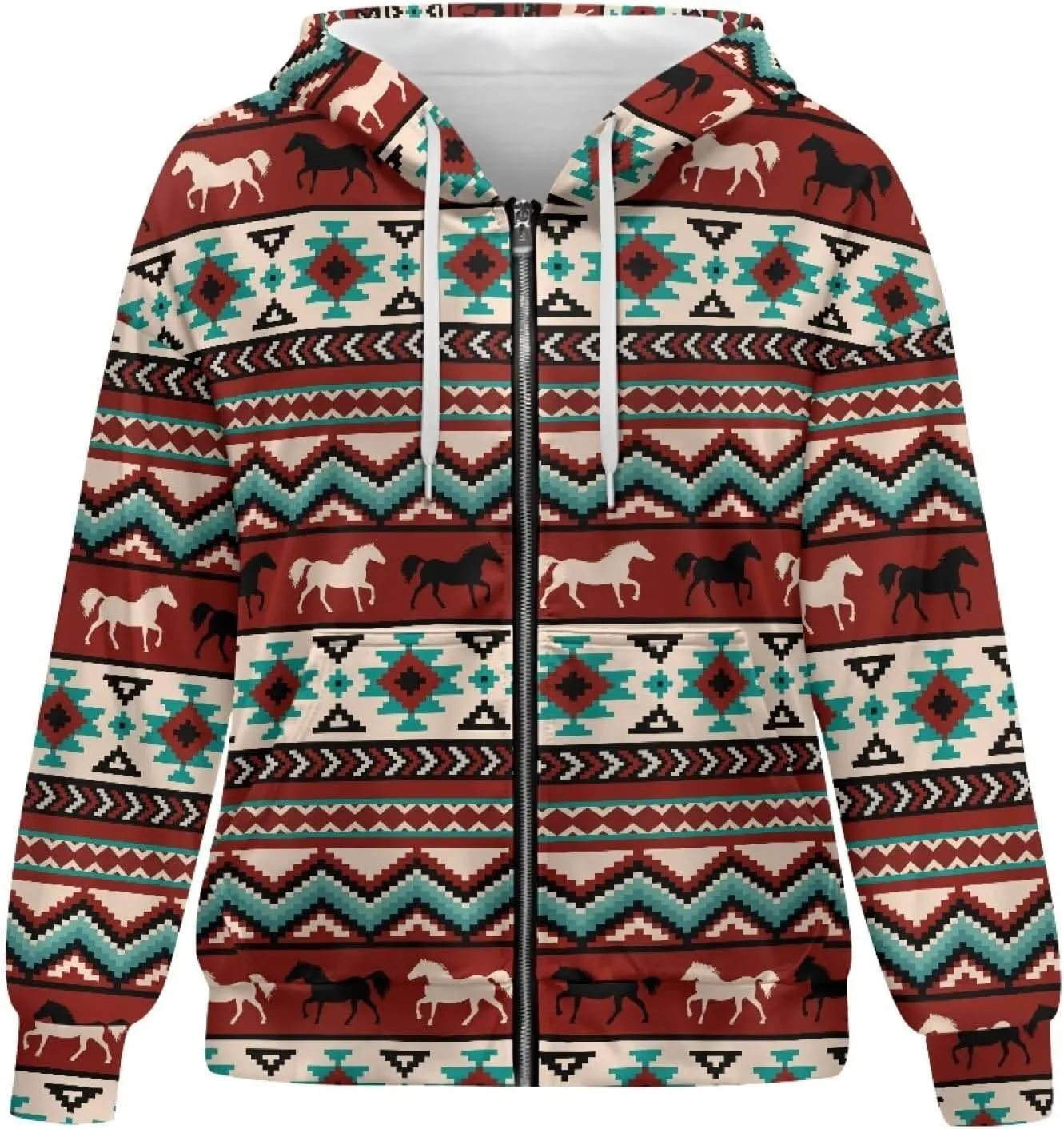 Biyejit Womens Zip Up Hoodies Long Sleeve Fall Oversized Sweatshirts Y2K Jacket with Pockets