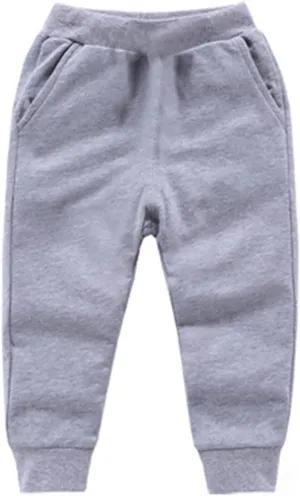 Boys Girls Sweatpants Casual Jogger Pants Elastic Waist Ankle Pant Toddler Kids Athletic Pants with Pockets