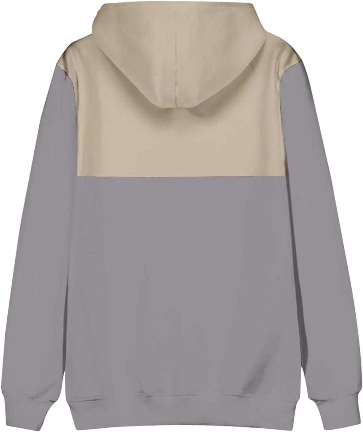 Cambkatl Men's Pullover Color Block Hoodie Long Sleeve Drawstring Casual Athletic Hooded Sweatshirts with Kangaroo Pocket
