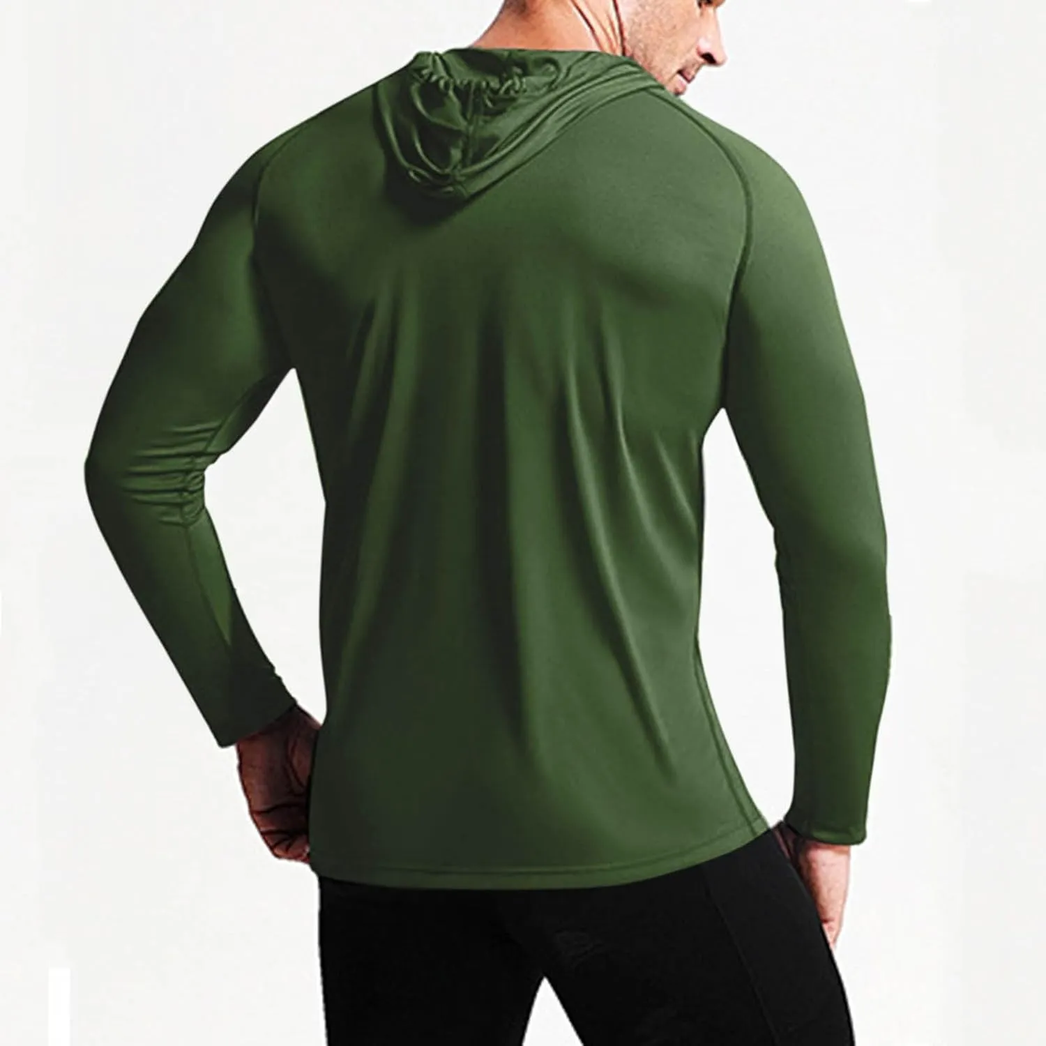 Cambkatl Men's Sun Protection Hoodies, Pullover Casual Long Sleeve Outdoor Summer Sunscreen Fishing Shirts