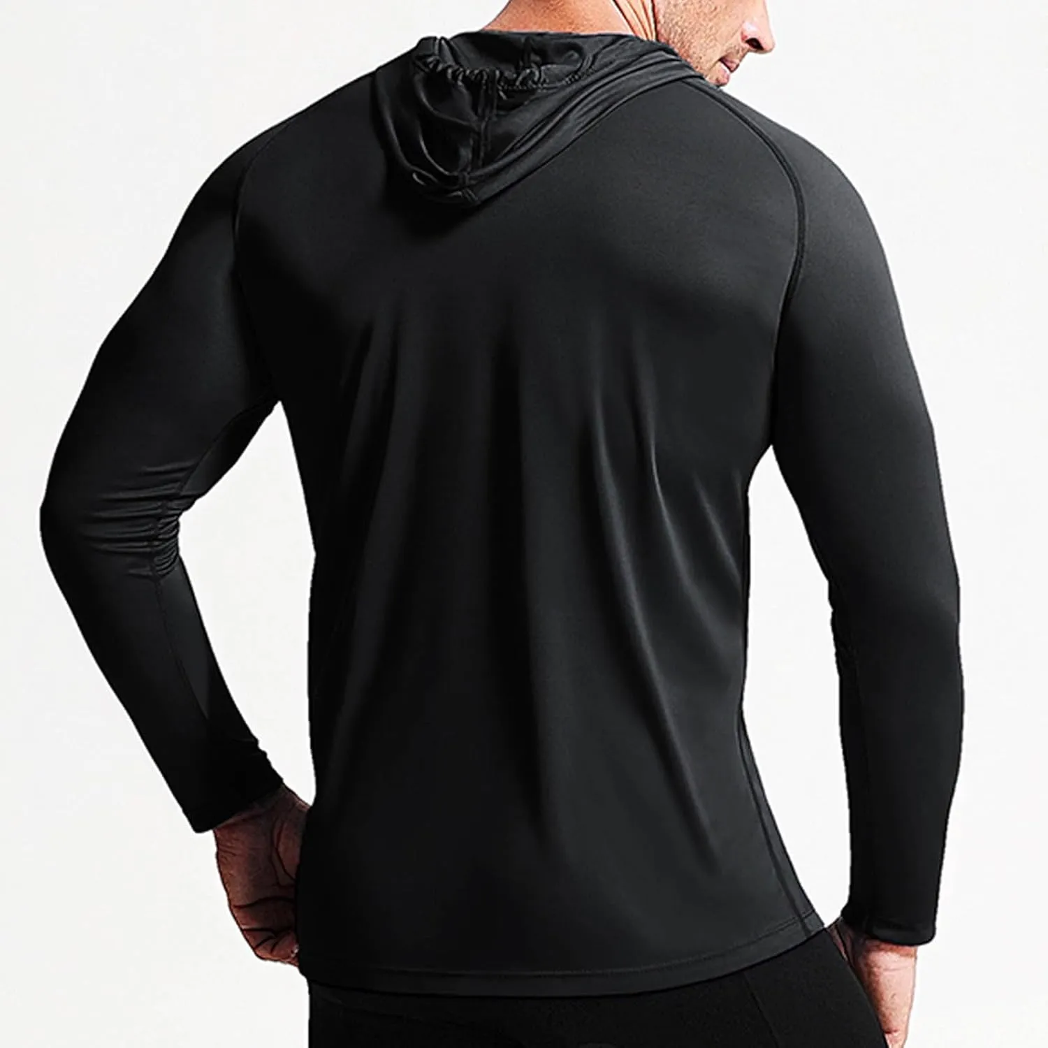 Cambkatl Men's Sun Protection Hoodies, Pullover Casual Long Sleeve Outdoor Summer Sunscreen Fishing Shirts