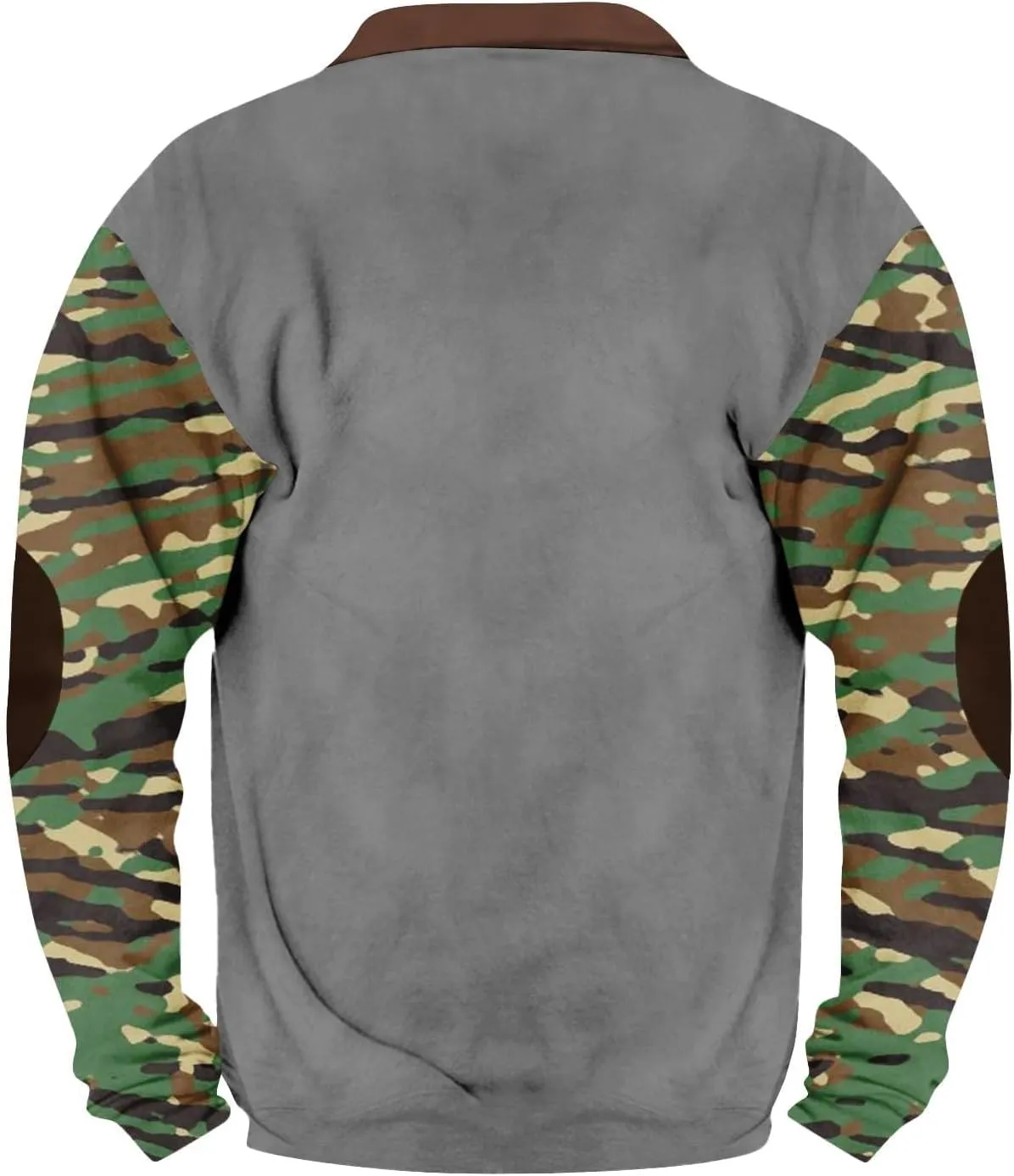 Camo Long Sleeve Shirt Men Trendy Vintage Print Pullover Sweatshirt Quarter Zip Henley Shirts Casual V Neck Tops