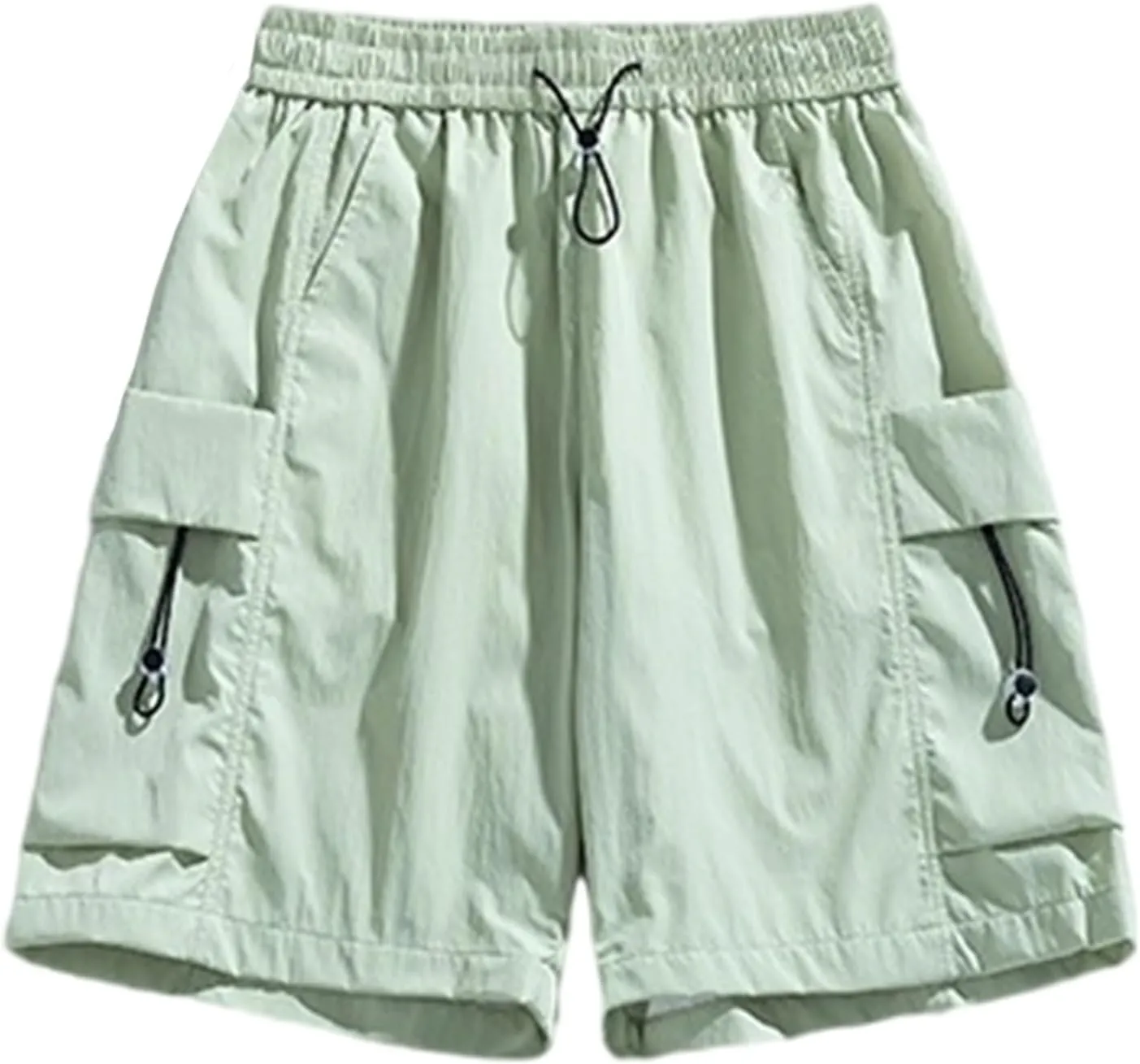 Cargo Shorts for Mens Elastic Waist Drawstring Casual Pants Loose Fit Comfy Summer SweatShorts with Multi Pocket 2025