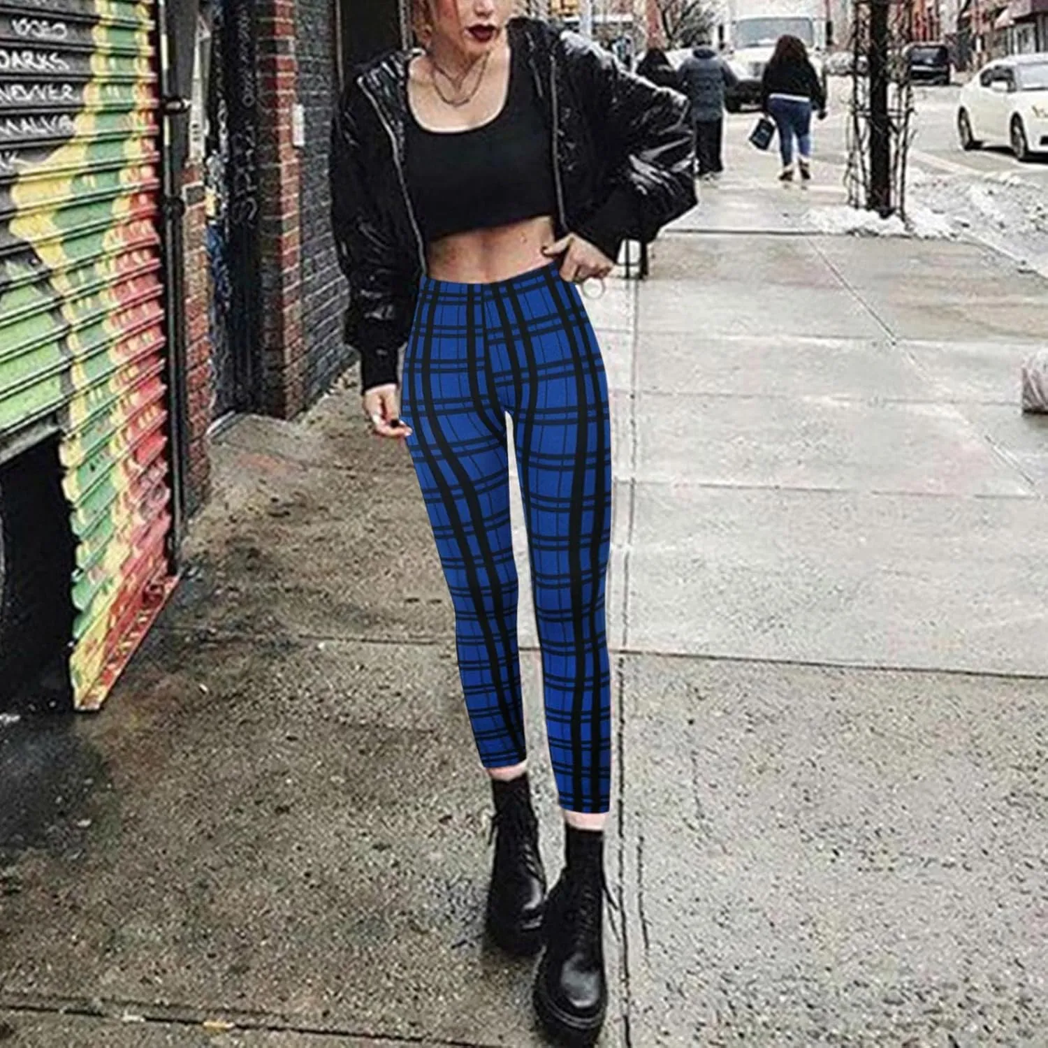 Casual Leggings for Women High Waist Printed Tummy Control Butt Lifting Pants Funny Fitted Compression Patterned Slimming