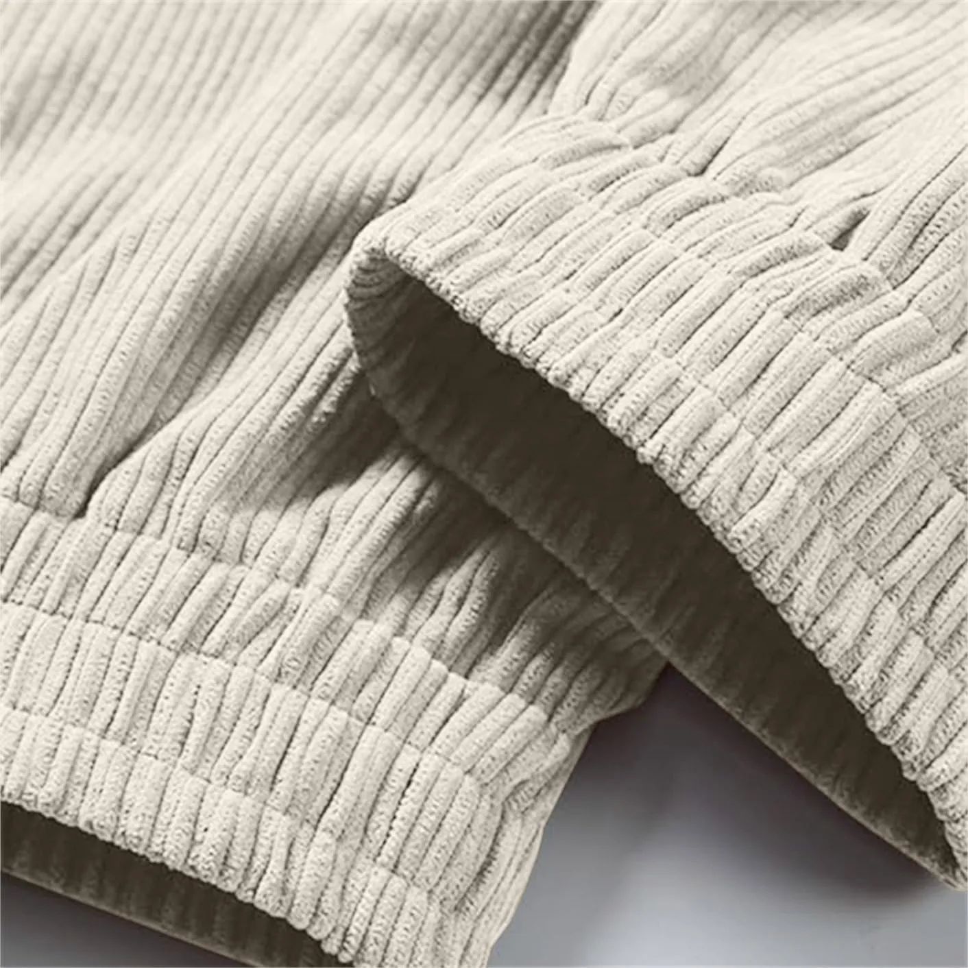 Corduroy Joggers Pants for Mens Casual Cargo Pants Drawstring Elastic Waist Baggy Tapered Sport Sweatpants with Pocket
