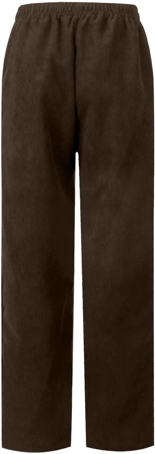 Corduroy Pants for Women High Waisted Drawstring Casual Straight Leg Pants Loose Comfy Lounge Trousers with Pockets