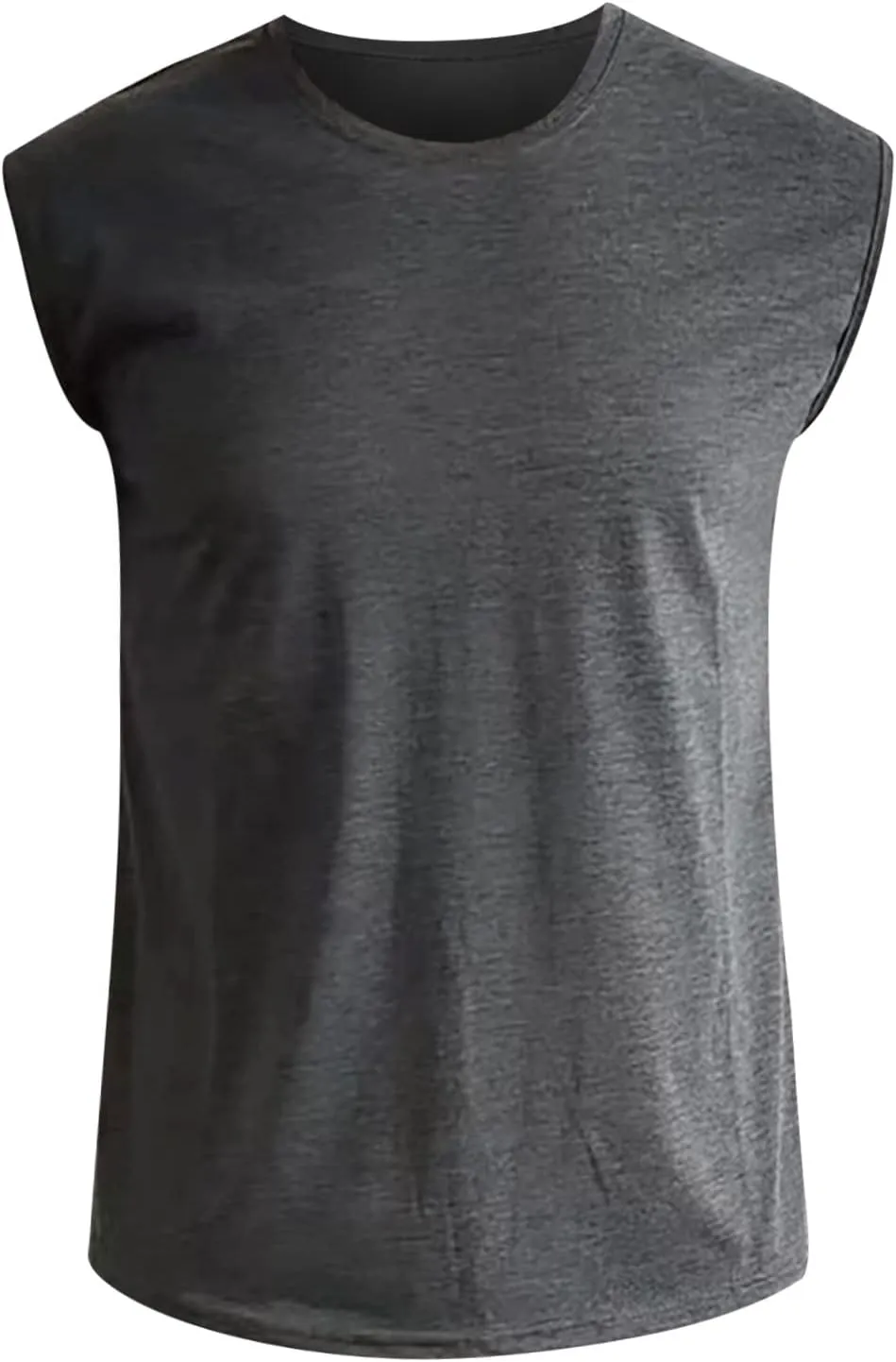Cut Off Workout Tank Tops for Men Cap Sleeve Loose Athletic Muscle T-Shirt Athletic Sleeveless Gym Running Sport Vest