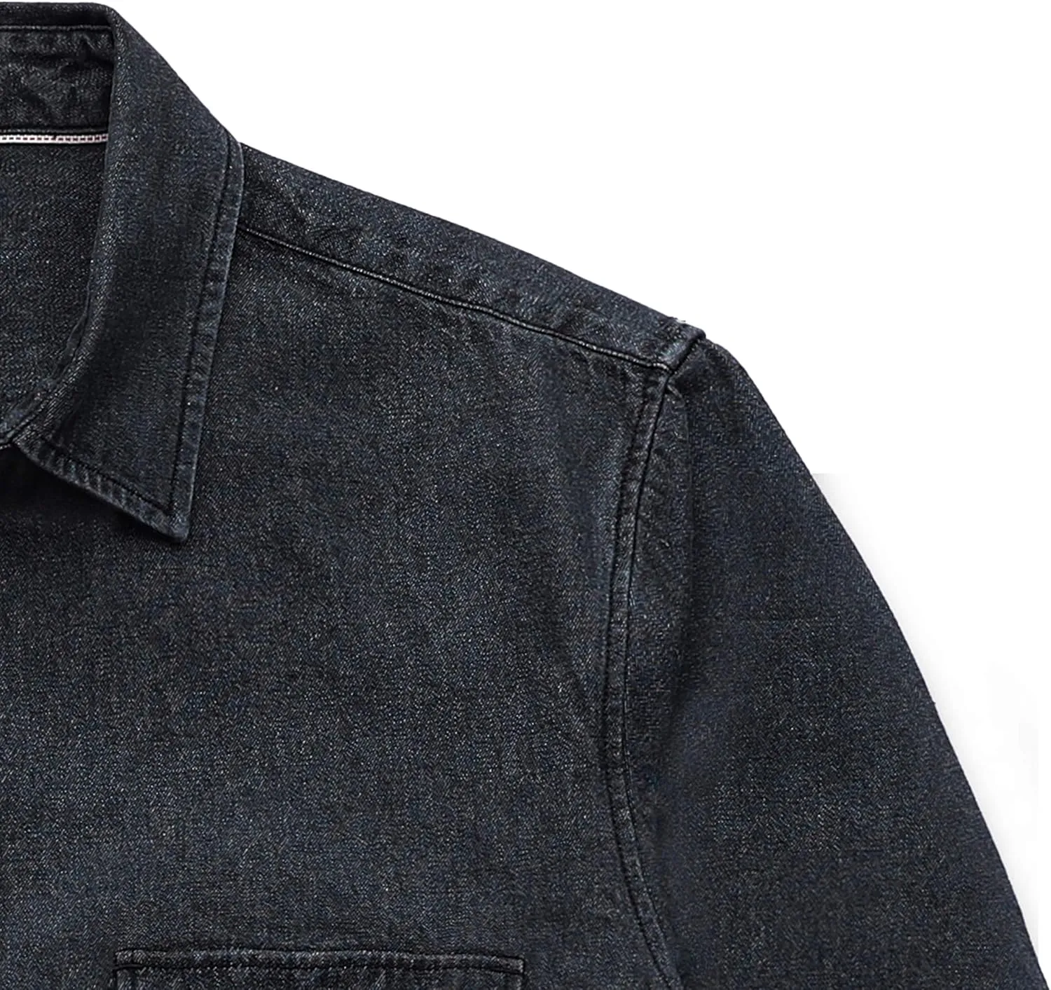 Dubinik® Denim Shirt Men Mens Denim Shirts Long Sleeve Mens Denim Button Down Shirt Cotton Regular Fit Casual Work Shirts