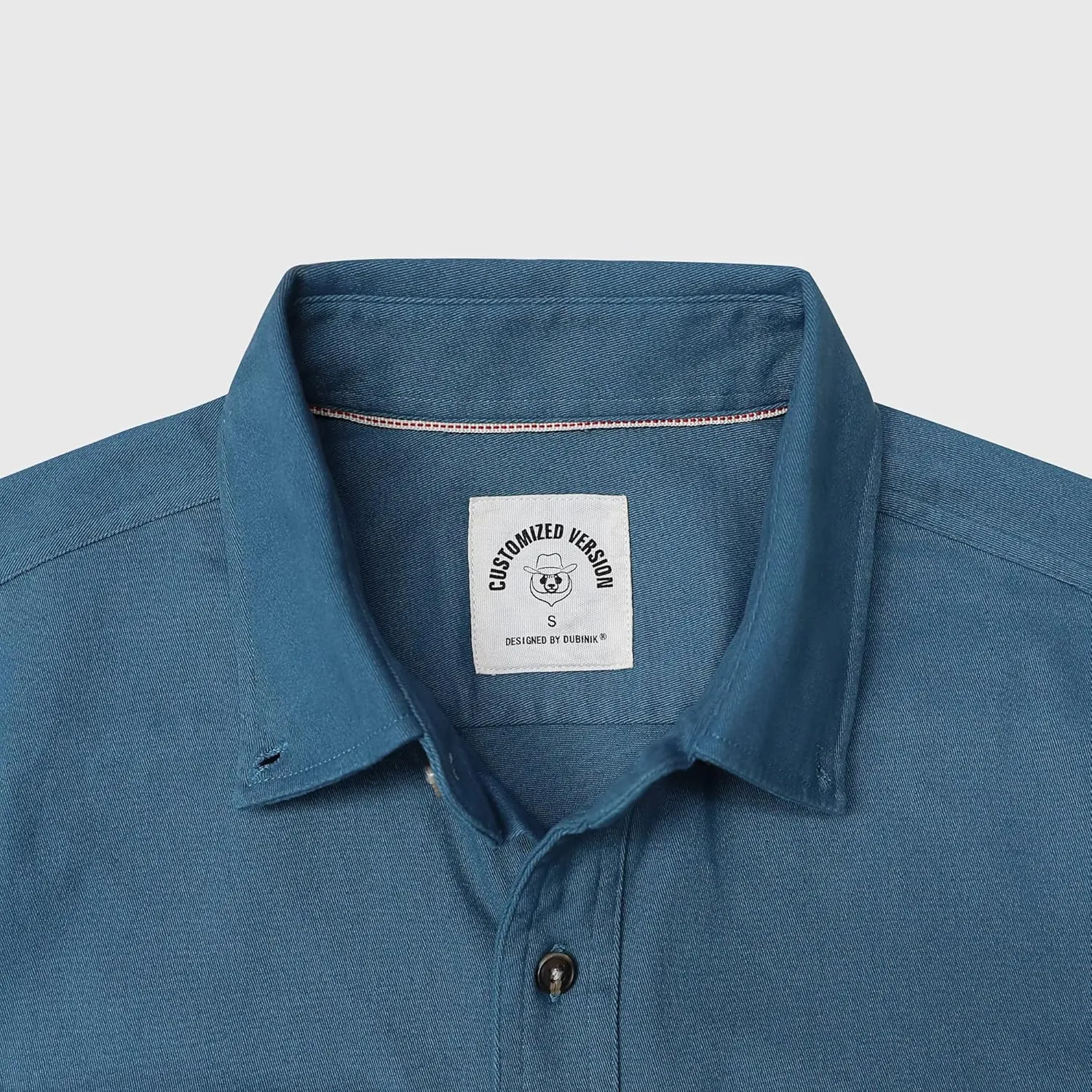 Dubinik® Denim Shirt Men Mens Denim Shirts Long Sleeve Mens Denim Button Down Shirt Cotton Regular Fit Casual Work Shirts