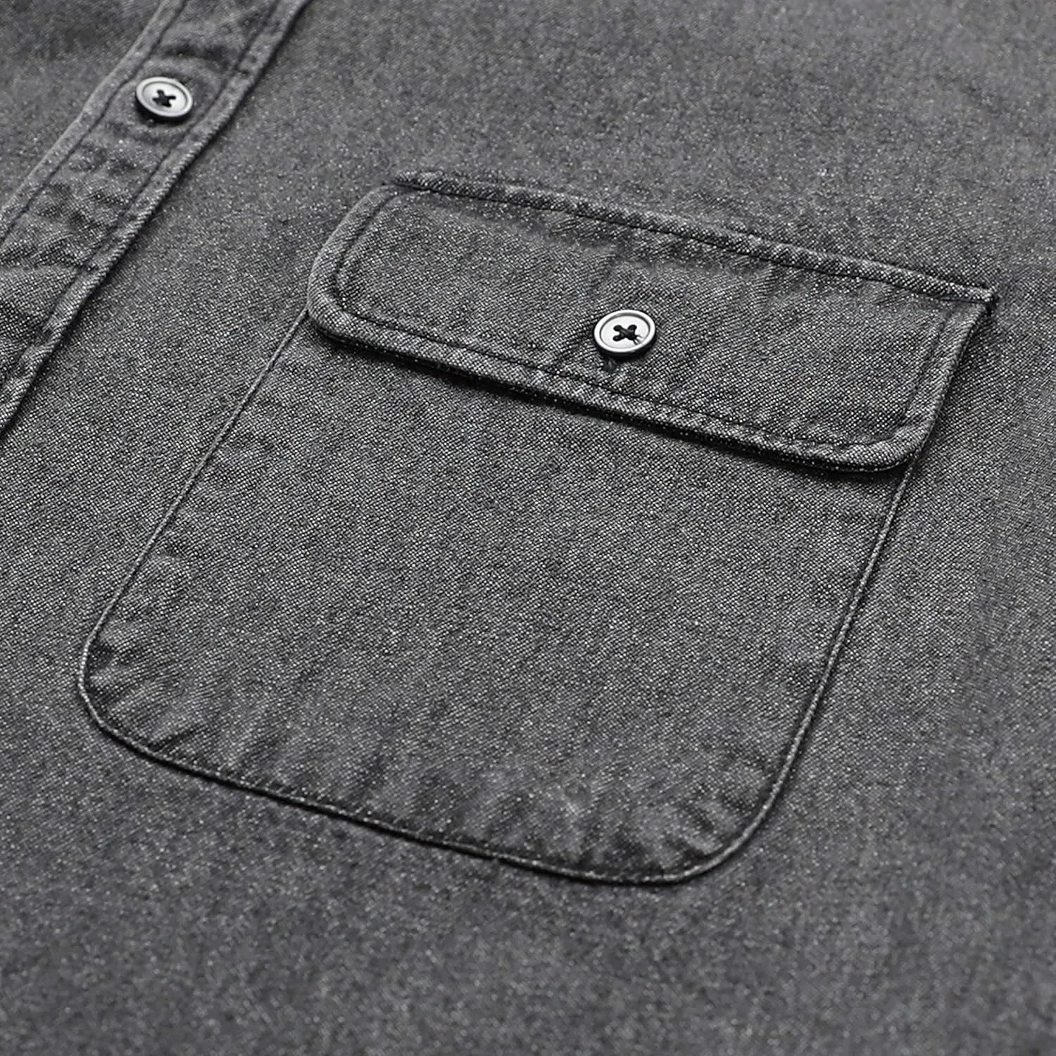 Dubinik® Denim Shirt Men Mens Denim Shirts Long Sleeve Mens Denim Button Down Shirt Cotton Regular Fit Casual Work Shirts