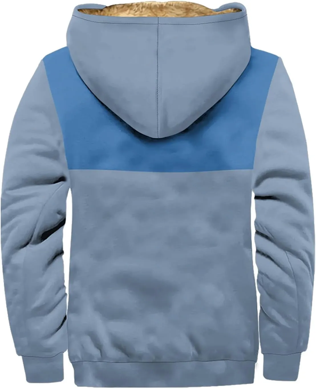 Fleece Jackets Men Long Sleeve Full Zip Sherpa Fuzzy Fur Cardigans Outdoor Fluffy Winter Warm Sweater Coats with Hood