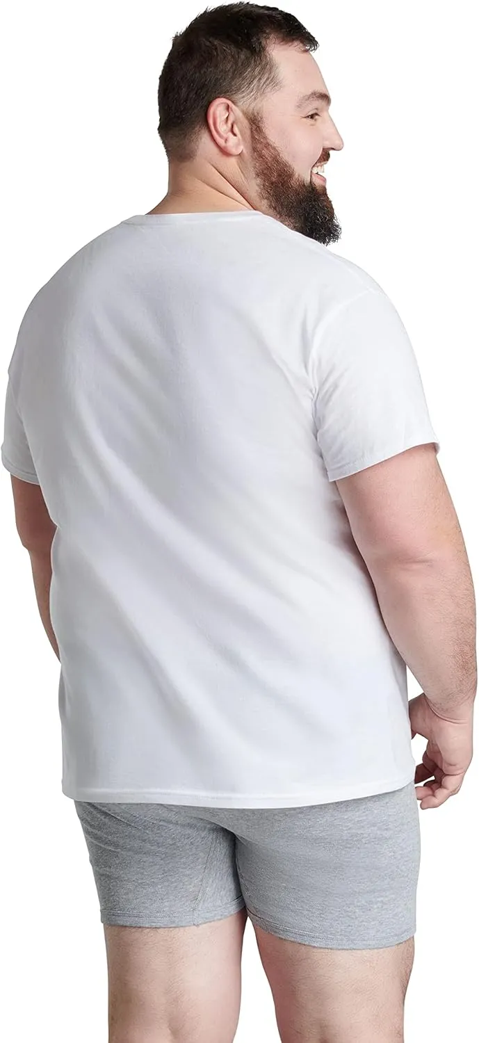 Fruit of the Loom Men's Eversoft Cotton Short Sleeve Pocket T-Shirts, Breathable & Tag Free