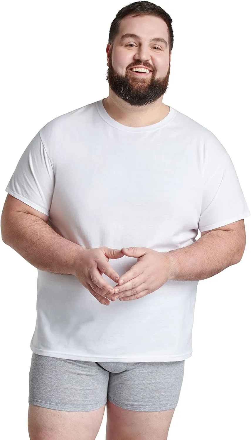 Fruit of the Loom Men's Eversoft Cotton Short Sleeve Pocket T-Shirts, Breathable & Tag Free