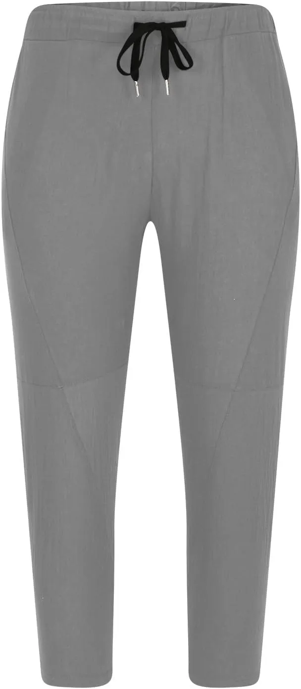 generic Linen Pants Men Big and Tall Casual Relaxed Fit Sweatpants Drawstring Plus Size Mens Summer Wide Leg Trousers Comfort