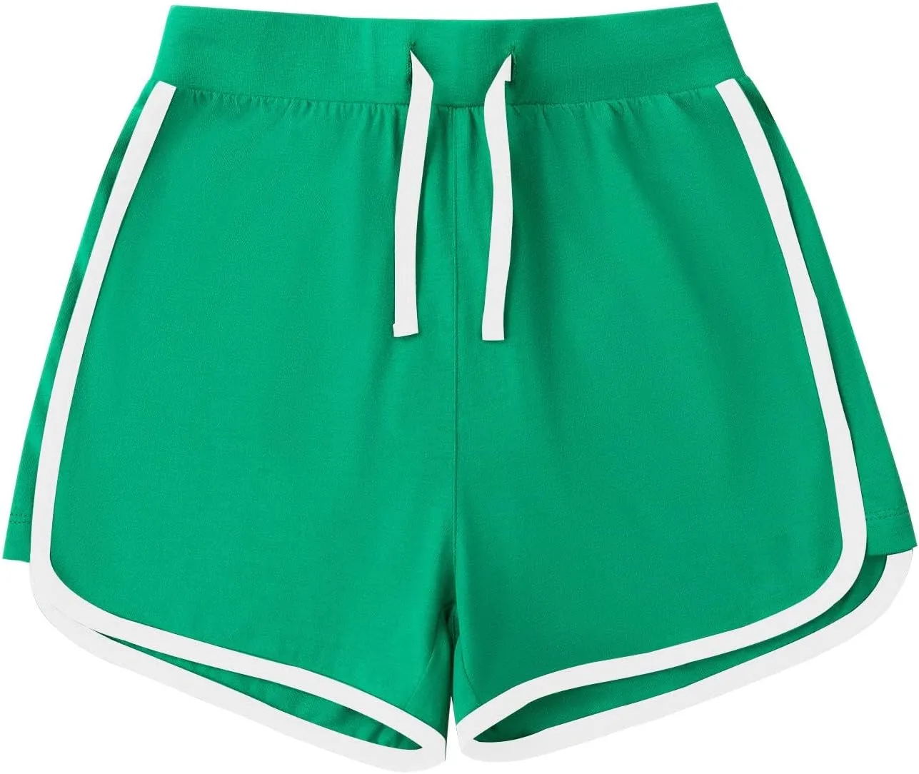 Girls Active Cotton Shorts Summer Running Athletic Elastic Waist Sweat Shorts Workout Gym Short for Girl
