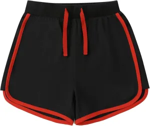Girls Active Cotton Shorts Summer Running Athletic Elastic Waist Sweat Shorts Workout Gym Short for Girl