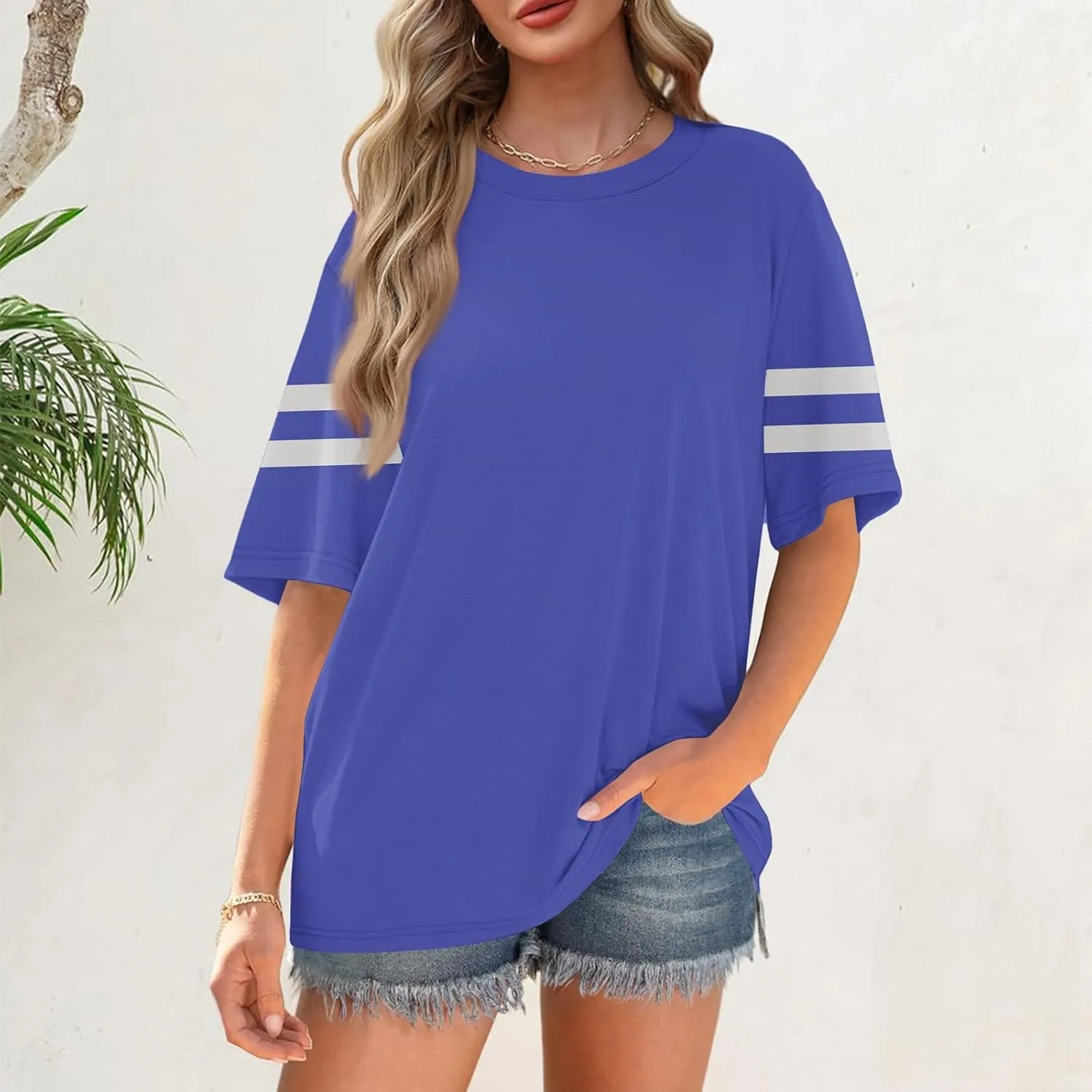 Going Out Tops for Women Printed Short Sleeve Work Clothes Crew Neck 2025 Casual Tops Summer Loose Fit Basic Tees