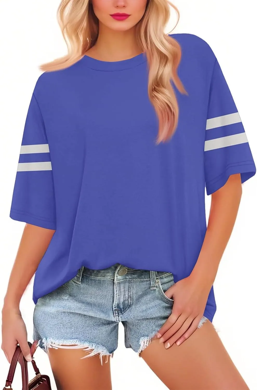 Going Out Tops for Women Printed Short Sleeve Work Clothes Crew Neck 2025 Casual Tops Summer Loose Fit Basic Tees
