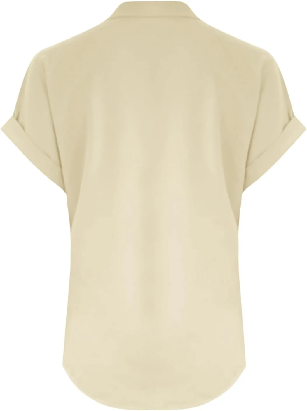 GOKKILRW Linen Shirts for Women V Neck Lightweight Gauze Blouse Short Sleeve Office Work Tops Hippie Vacation Beach T-Shirts