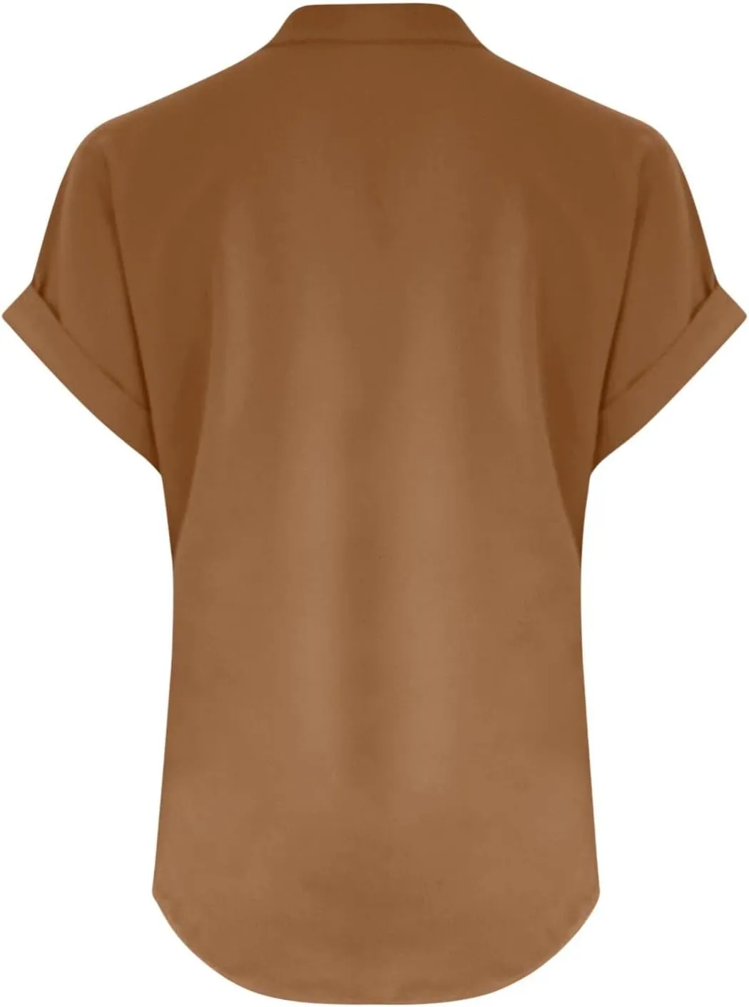 GOKKILRW Linen Shirts for Women V Neck Lightweight Gauze Blouse Short Sleeve Office Work Tops Hippie Vacation Beach T-Shirts