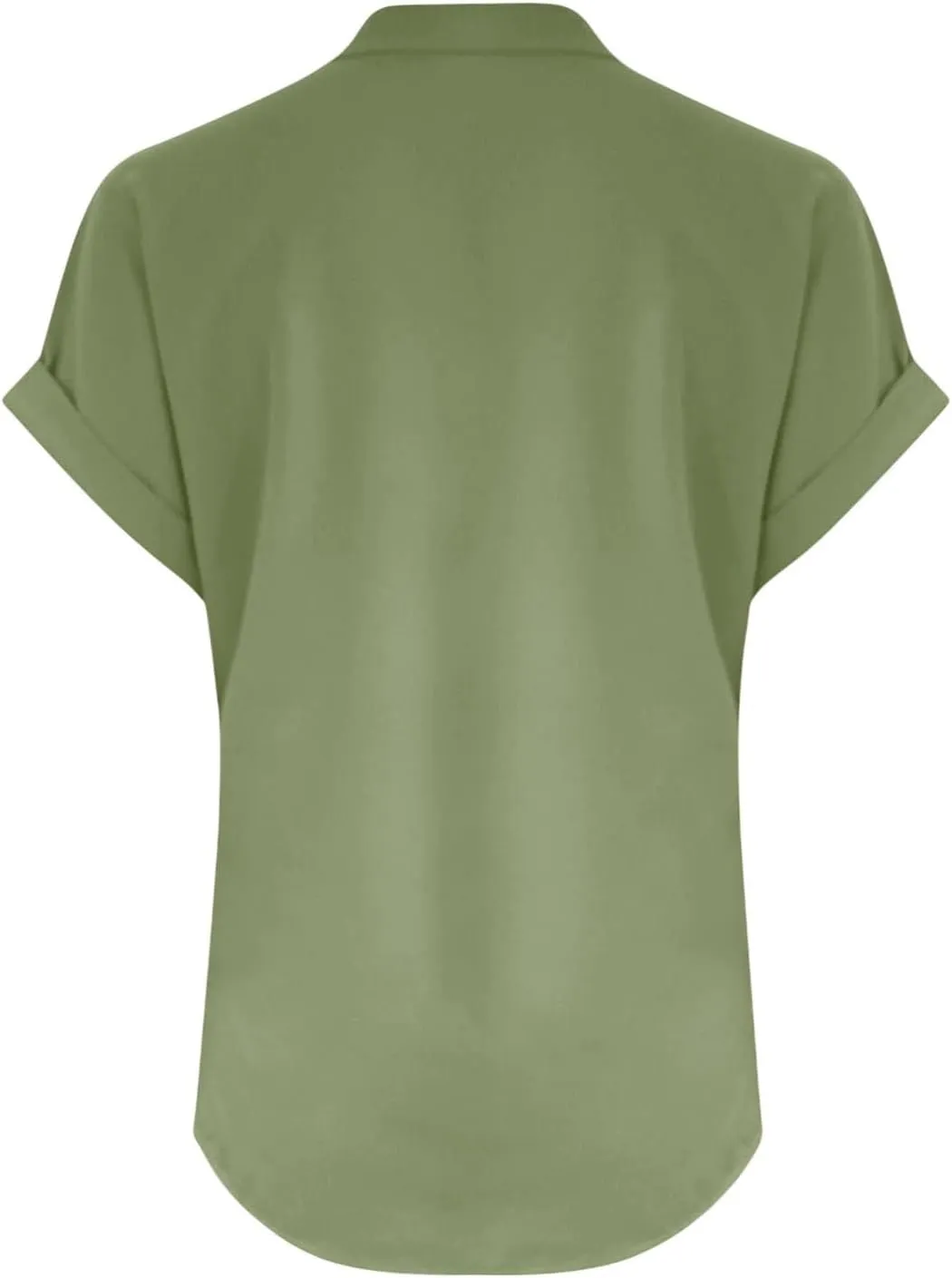 GOKKILRW Linen Shirts for Women V Neck Lightweight Gauze Blouse Short Sleeve Office Work Tops Hippie Vacation Beach T-Shirts