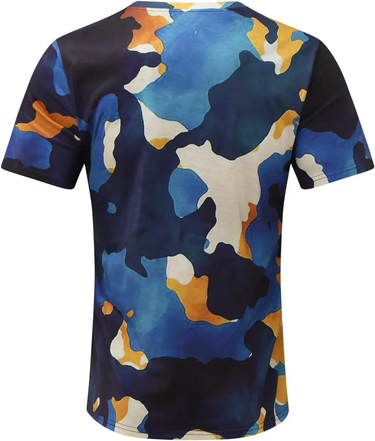 GOKKILRW Men's T Shirts Casual Camo Printed Lightweight Quick Dry Plus Size Crewneck Short Sleeve Military Hunting Tees