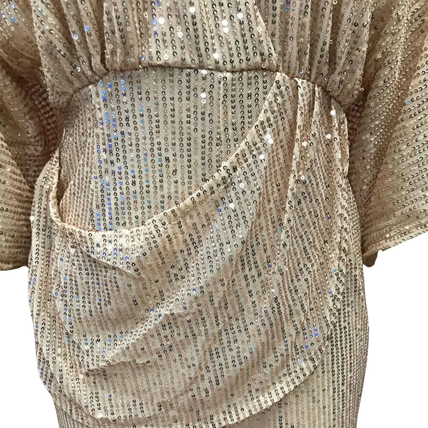 GOKKILRW Women's Sexy Sparkly Jumpsuits Elegant Deep V Neck Sequin Flare Long Sleeve Pants Outfit Cocktail Party Club Rompers