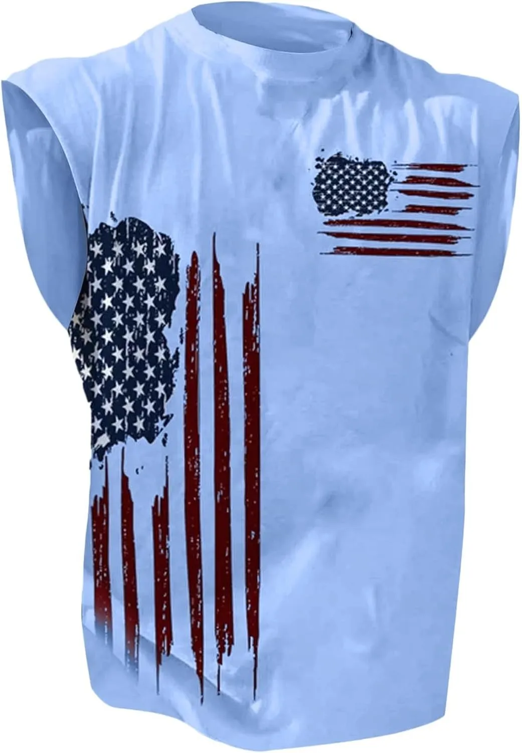Graphic Tank Tops for Men Sleeveless USA Flag Shirts 4th of July Bodybuilding Tees Workout Gym Muscle Cut Off Tshirt Vests