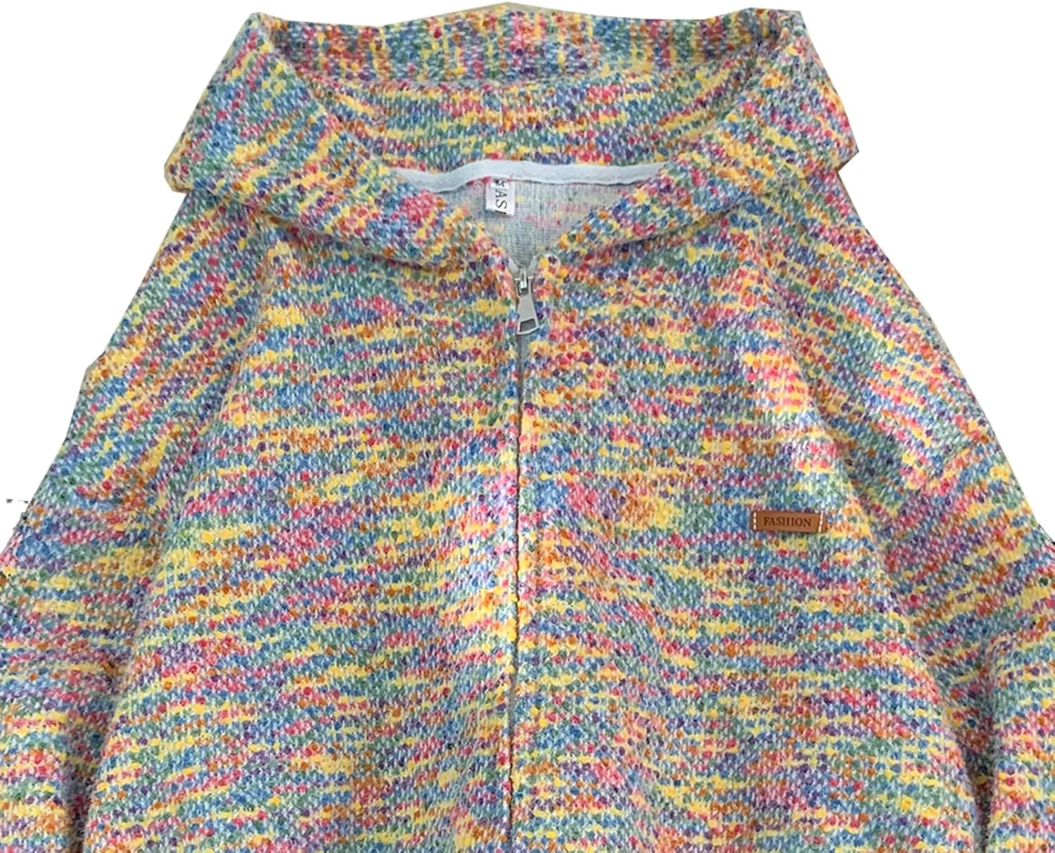 GURUNVANI Men Oversized Zip Up Hoodies Jackets Multicolor Lightweight Cardigan Sweaters