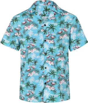 Hawaiian Shirt for Men Button Down Short Sleeve Casual Beach Shirt Summer Wear Stylish Tropical Print Shirts