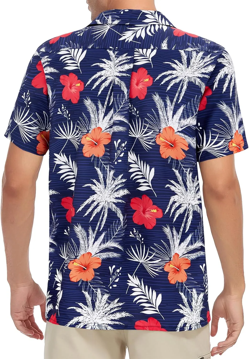 Hawaiian Shirt for Men Button Down Short Sleeve Casual Beach Shirt Summer Wear Stylish Tropical Print Shirts