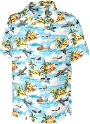 HUGLAZY July 4th Day Hawaiian Shirt for Men Tropical Short Sleeve Button Down Shirts Funny Party Outfit