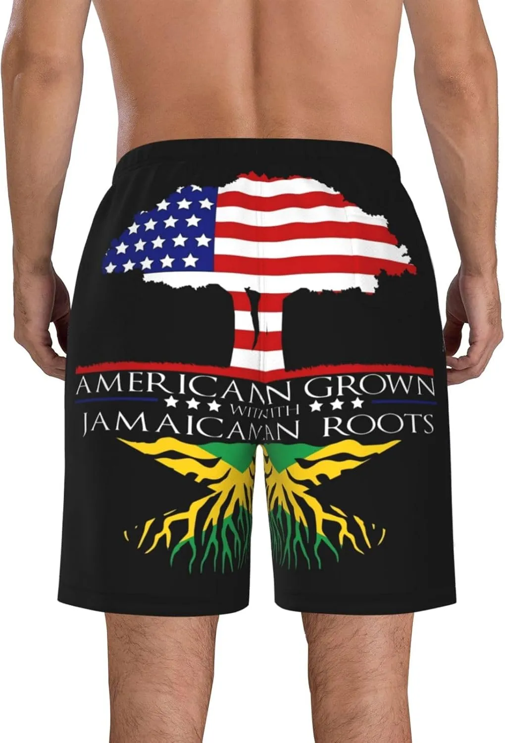 Jamaican Flag Men's Quick Dry Swim Trunks Beach Board Shorts Swimming Swimwear