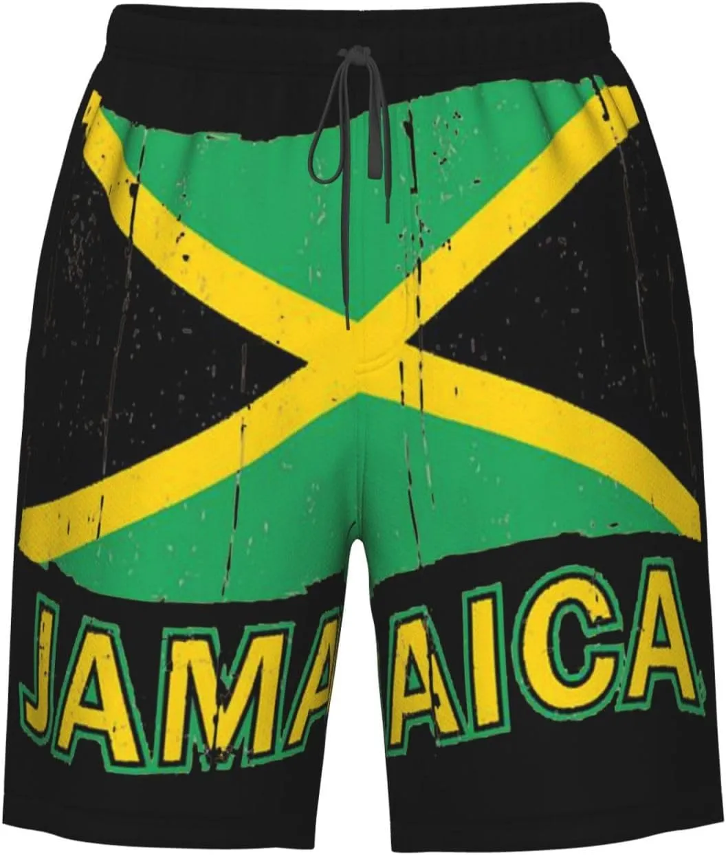 Jamaican Flag Men's Quick Dry Swim Trunks Beach Board Shorts Swimming Swimwear