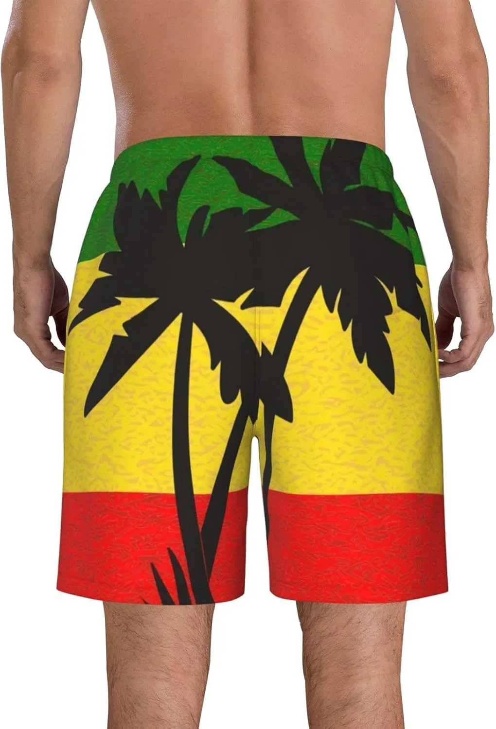 Jamaican Flag Men's Quick Dry Swim Trunks Beach Board Shorts Swimming Swimwear