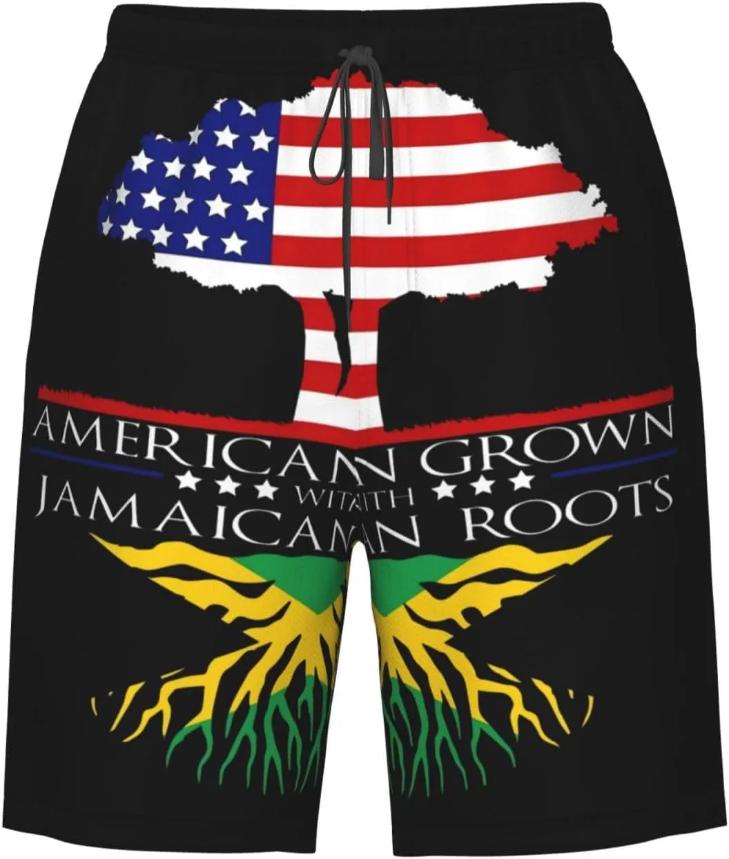 Jamaican Flag Men's Quick Dry Swim Trunks Beach Board Shorts Swimming Swimwear