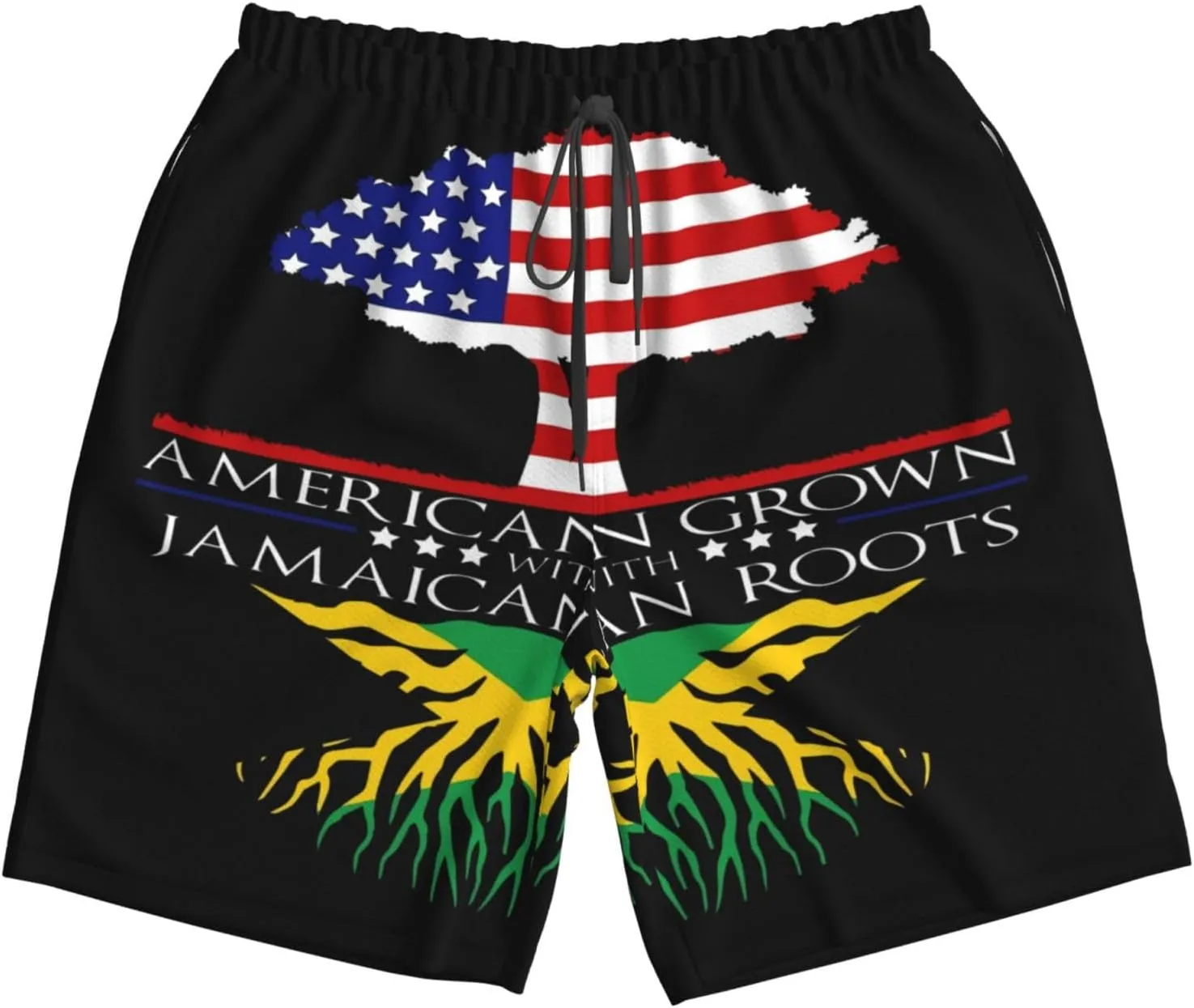 Jamaican Flag Men's Quick Dry Swim Trunks Beach Board Shorts Swimming Swimwear