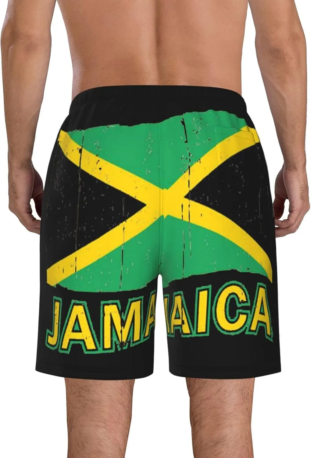 Jamaican Flag Men's Quick Dry Swim Trunks Beach Board Shorts Swimming Swimwear